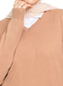 Mocha V - Neck Knit Pullover - Khotwh